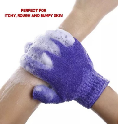 Exfoliating hand gloves