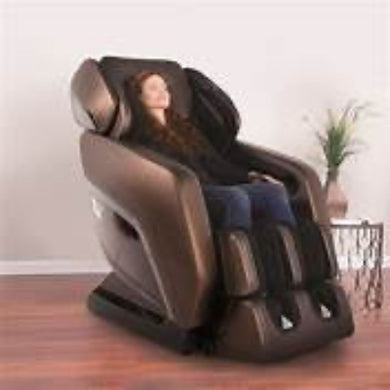 Woman sitting in a massage chair 